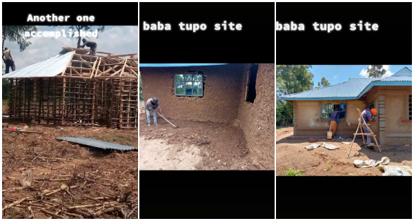 Nigerian man mud house
