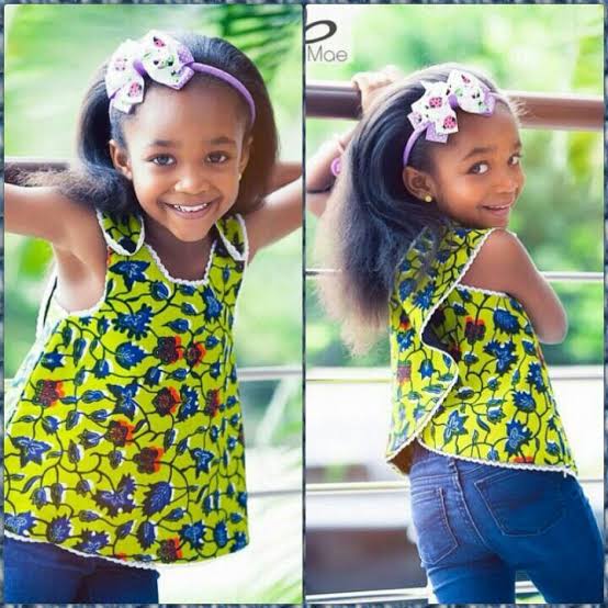 Ankara blouse styles for kids and teenagers picture two 