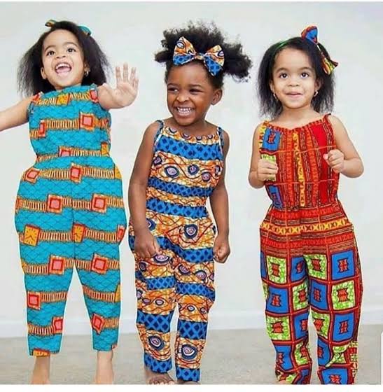 Ankara jumpsuit styles for both kids and teens picture two