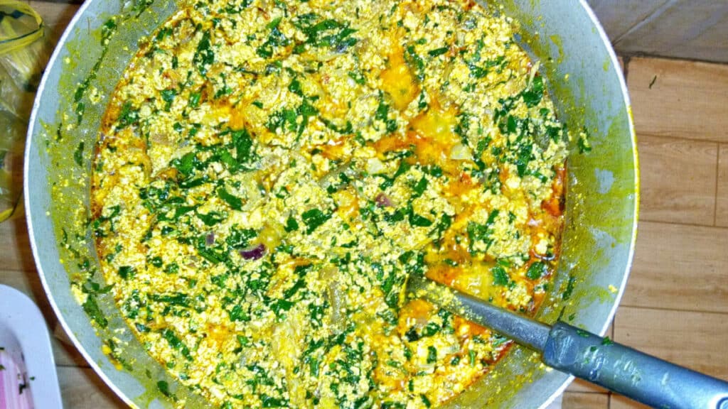 Egusi soup ready to be served