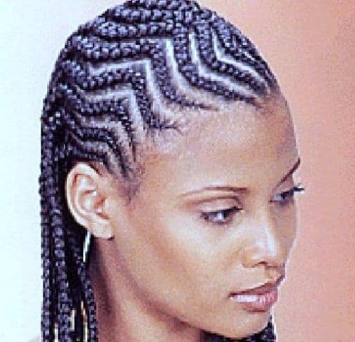 zigzag tribal braids