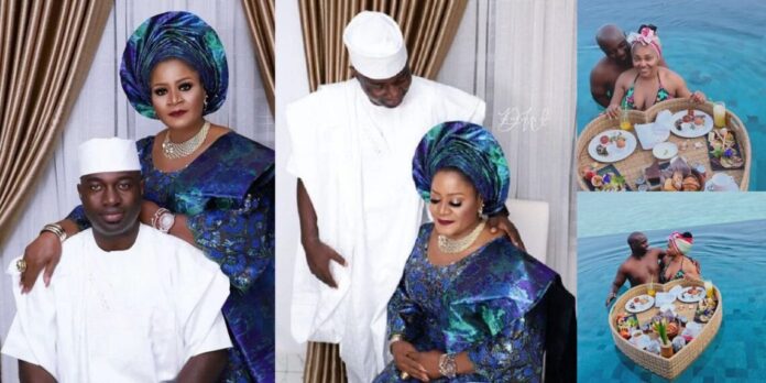 Kazim Adeoti's first wife Funsho says they're still legally married