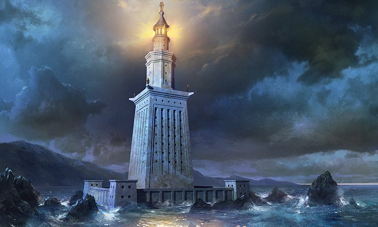 the lighthouse of alexandria, seven wonders