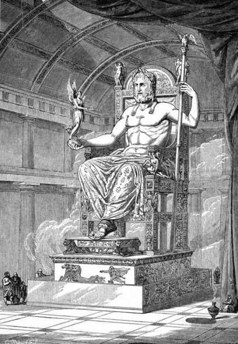 The statue of Zeus, seven wonders