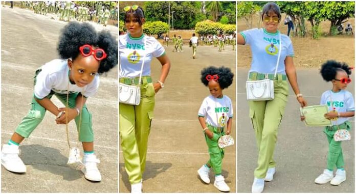 Mother and daughter slay in NYSC uniform, celebrates passing out parade