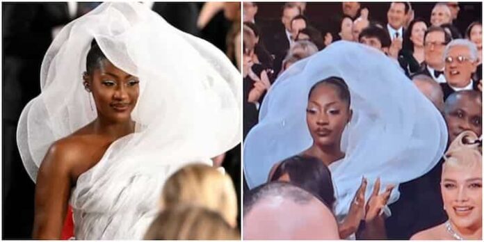 Tems dragged for wearing cloud-like outfit to Oscars 2023