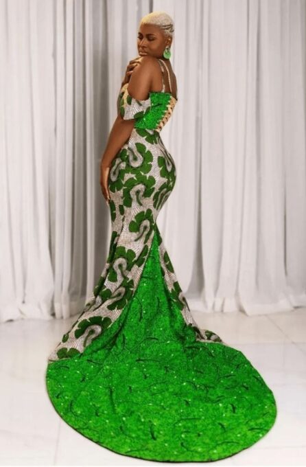  long gown with mermaid tail