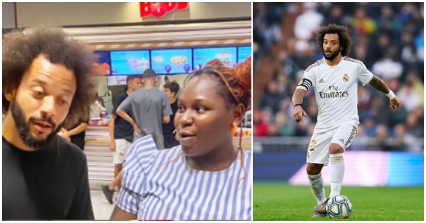 Lady meets football player in the mall |Battabox.com