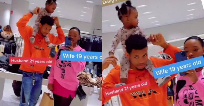 How can golden morn remain: 21-year-old Nigerian man flaunts his wife and their kid, causes stir online | Battabox.com