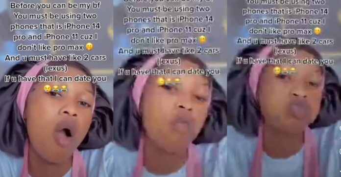 Pre-dating checklist: Nigerian lady says prospective boyfriends must have at least two Lexus cars before applying | Battabox.com