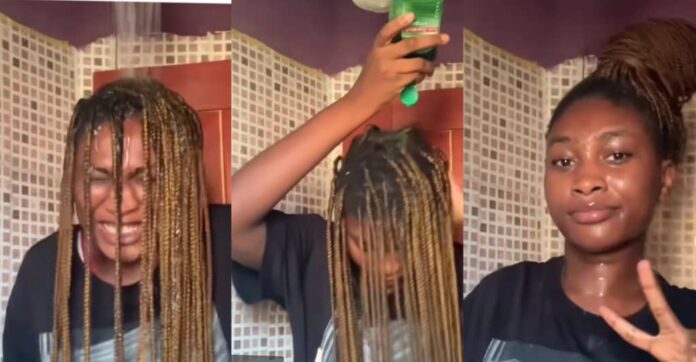 You wan build nest on top your head: Lady makes braids for N90k, promises to wear them until December to save money | Battabox.com