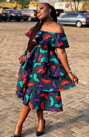 Short Ankara Gown with Layers