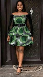 Ankara gown with net