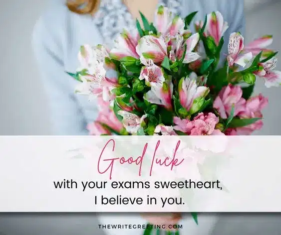 exam wishes for your sweetheart
