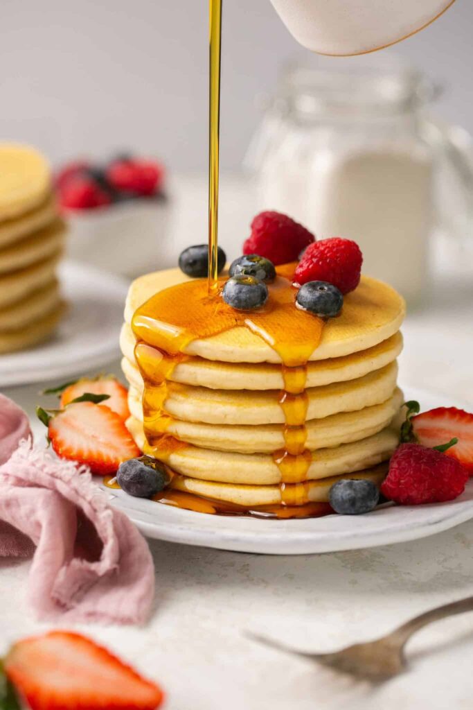 Gluten-free pancake with toppings