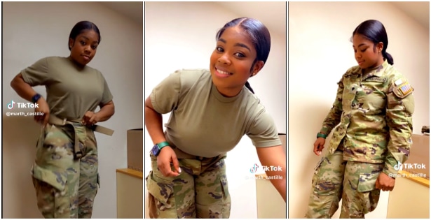 Female soldier with amazing beauty dresses up for work || battabox.com