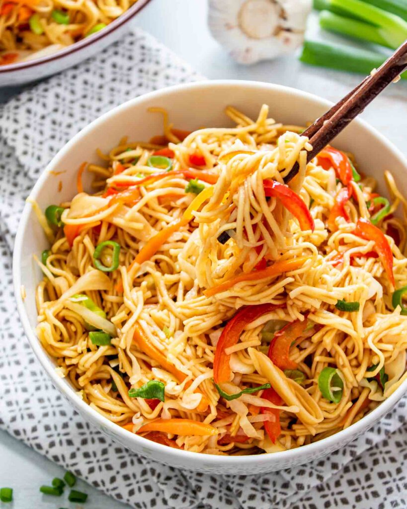 Chow mein chicken and vegetable recipe
