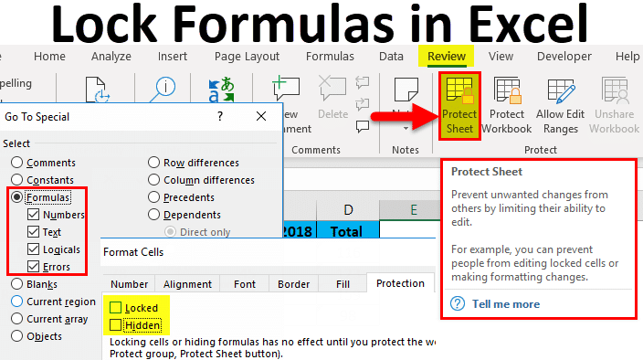 how to lock cell in excel