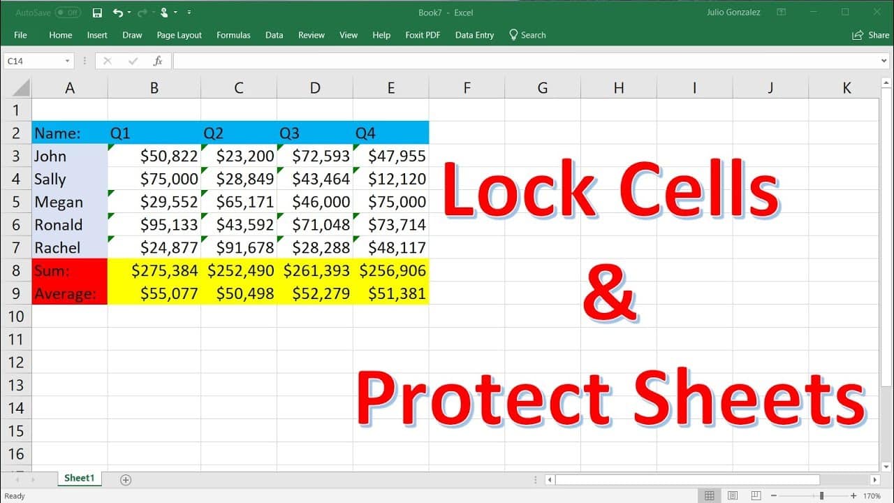 How to lock cell in Excel steps on how to go about it