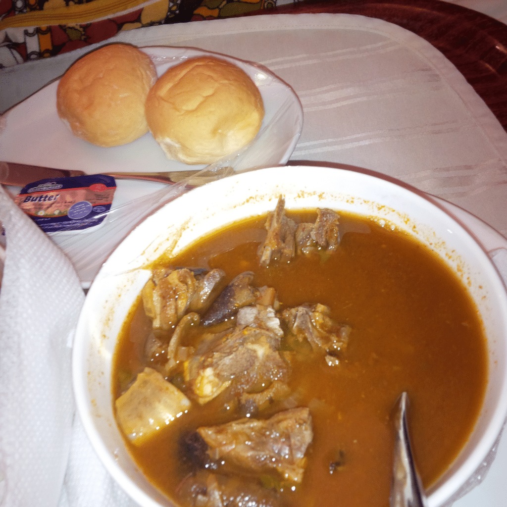 worst food combo: Bread and pepper soup