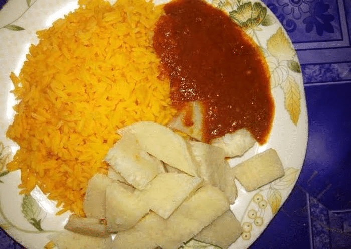 worst food combo: Rice and yam