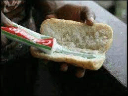 worst food combo: Bread and toothpaste