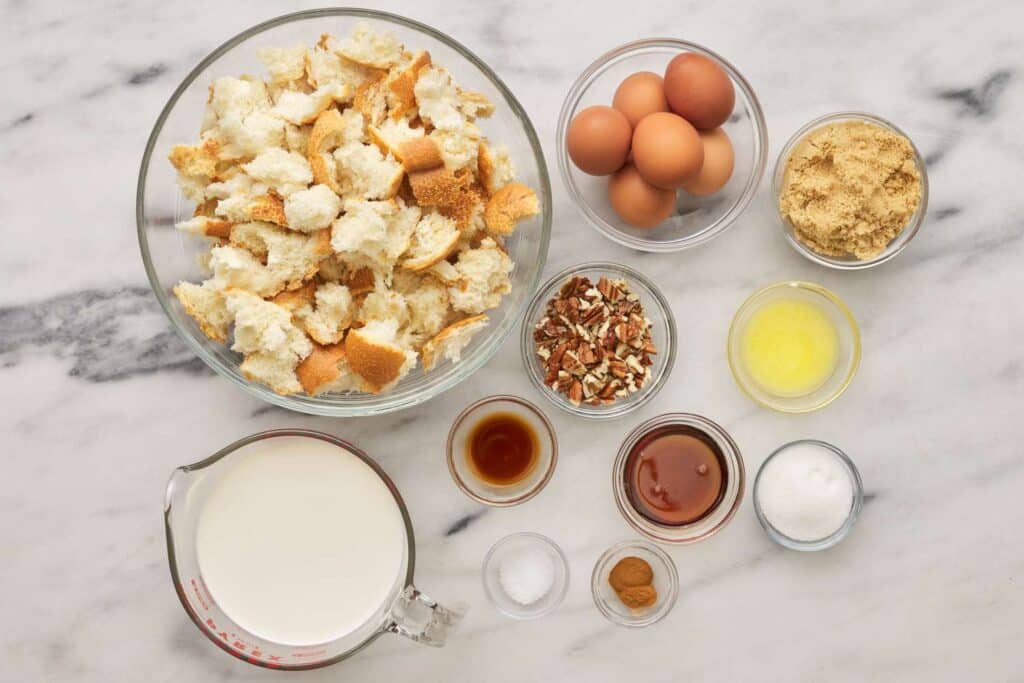 Ingredients for french toast casserole
