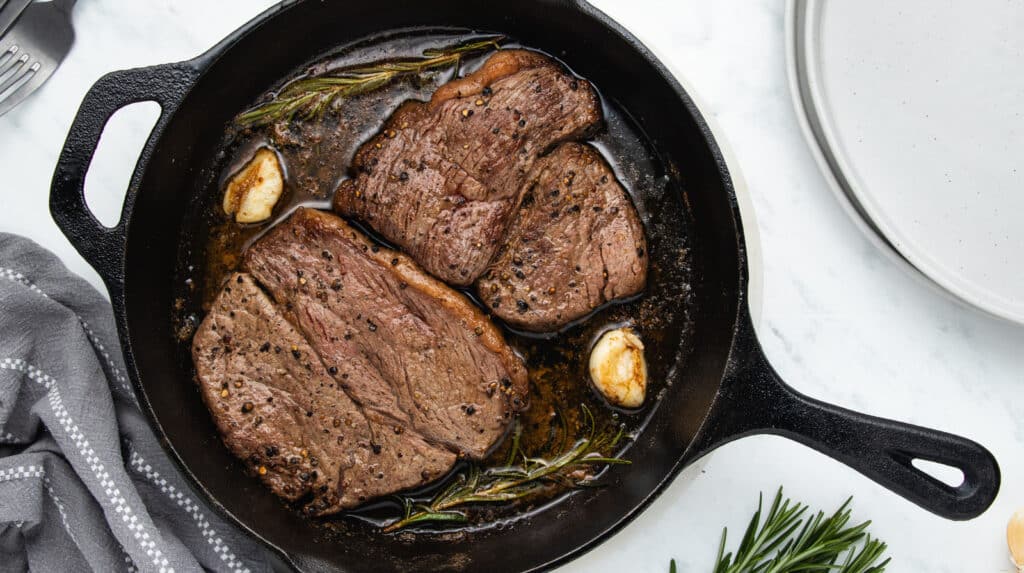 pan seared round steak recipe