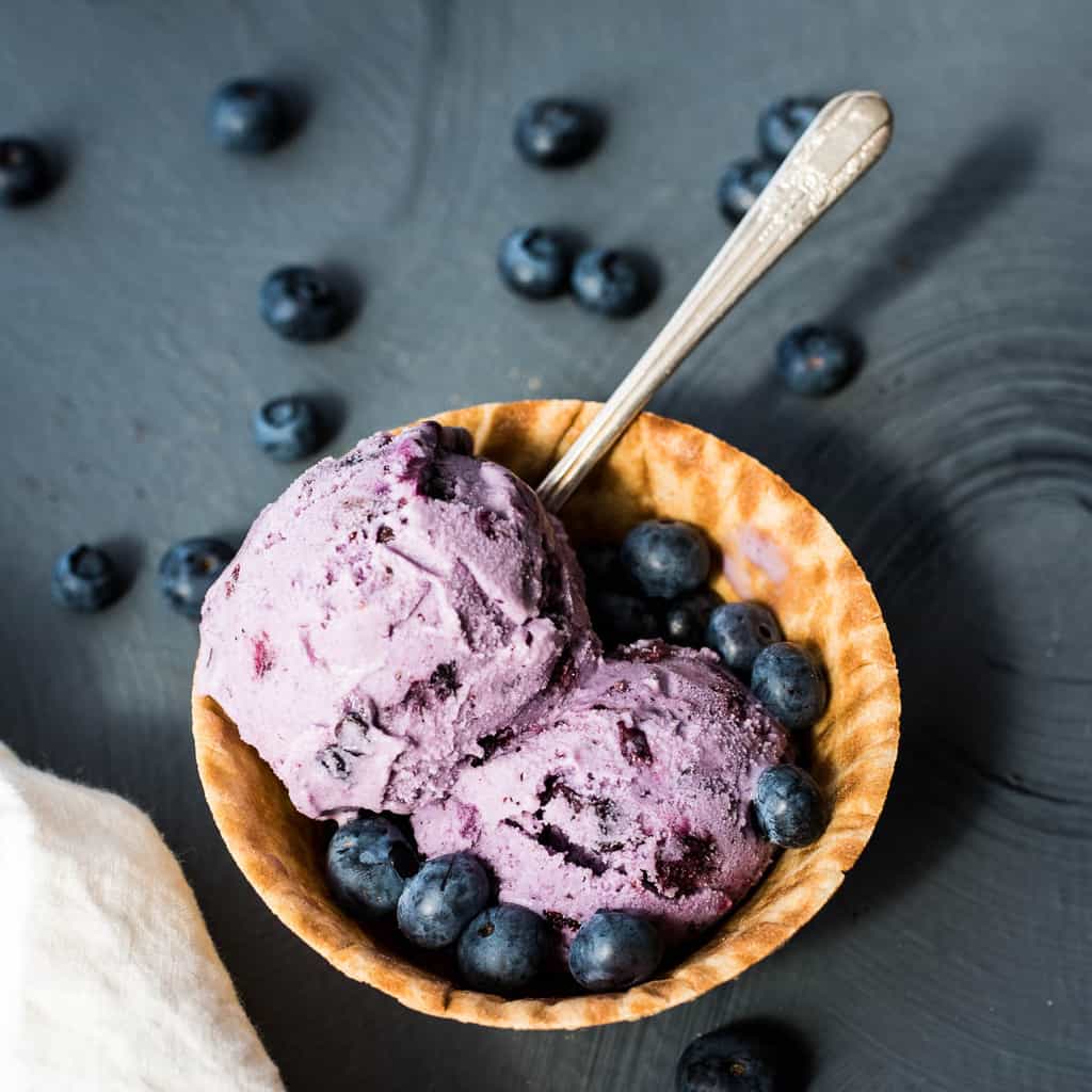 Blueberry homemade ice cream Recipe