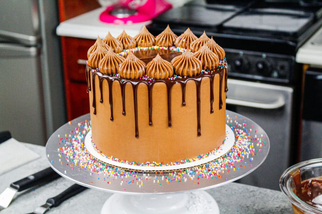 Chocolate drip cake design