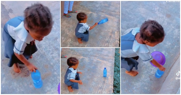 Little girl surprise people with her bottle-flipping skills |Battabox.com