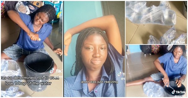 Nigerian student buys pure water to take her bath |Battabox.com