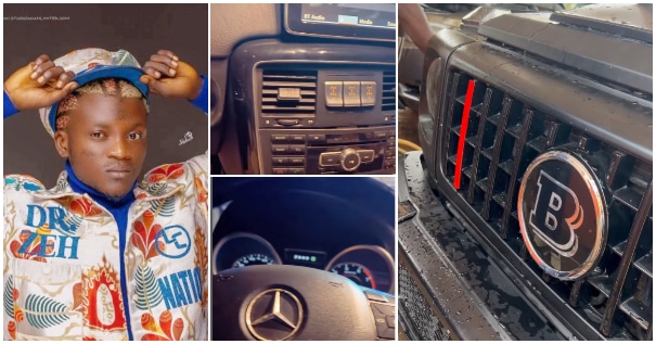 Portable shows off interior of his newly purchased G-Wagon |Battabox.com