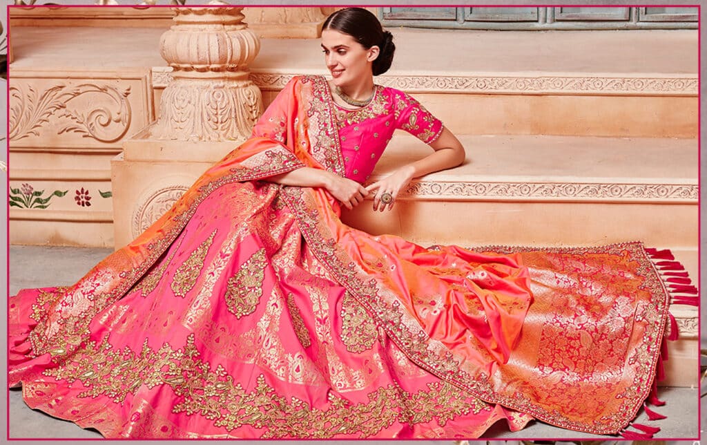 A graceful pose for a girl with a saree