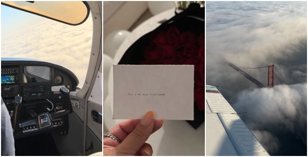Can I be your boyfriend? - Man takes lady on a private plane to ask her out | battabox.com
