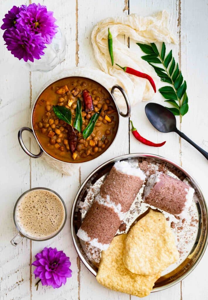 Puttu and kandala curry