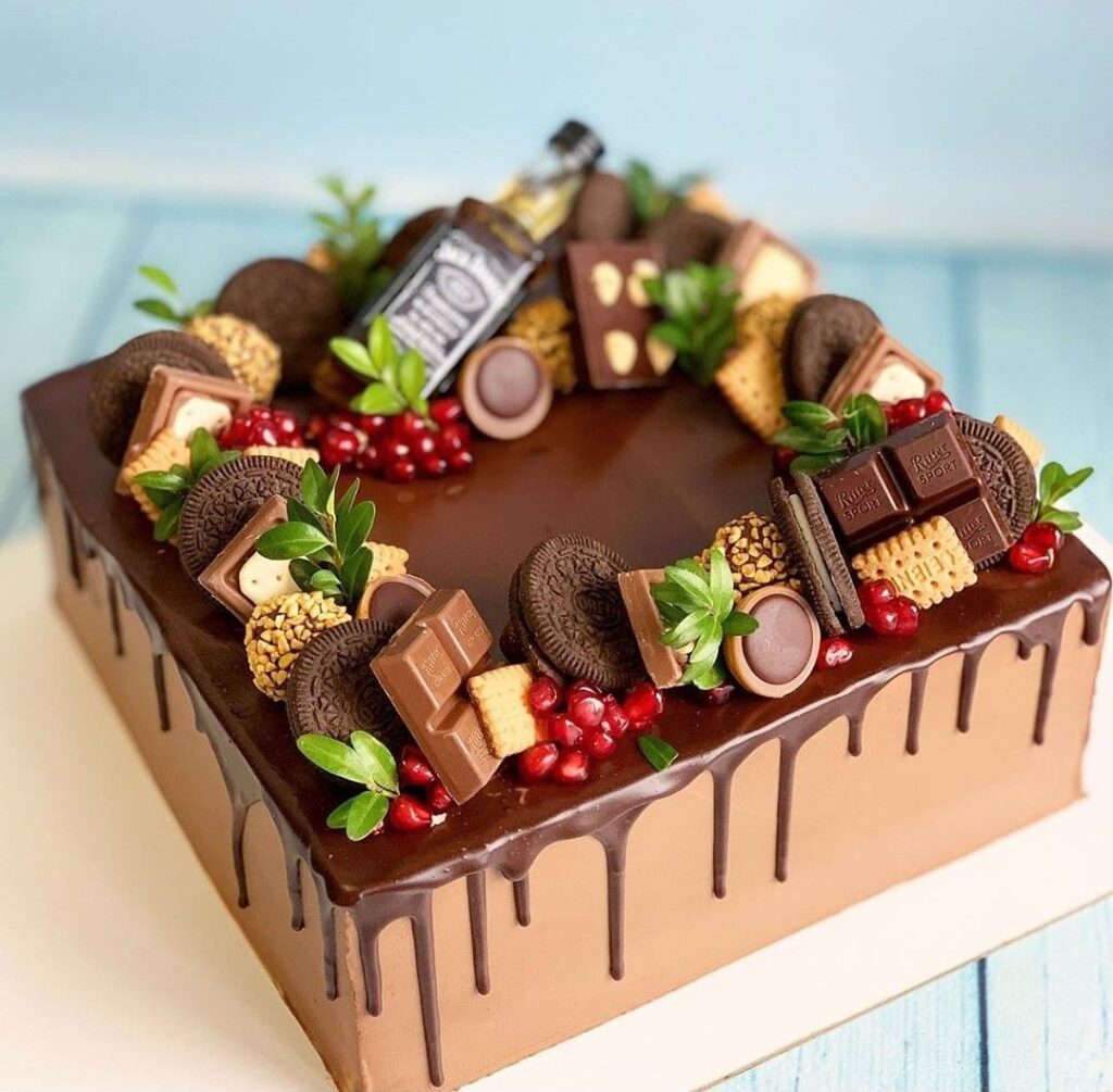 Square Chocolate modern cake designs