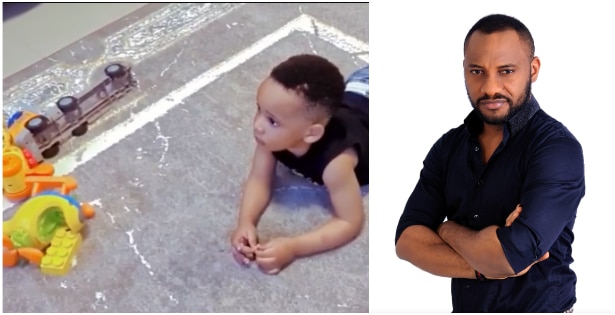 Yul Edochie gushes over his young son with Judy Austin |battabox.com