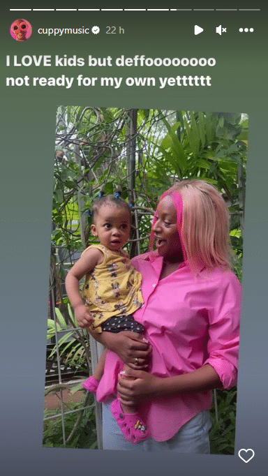 DJ Cuppy says she's not ready fro kids