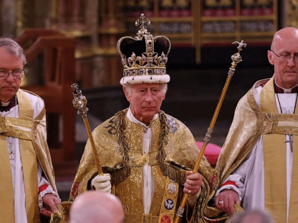 King Charles during his coronation