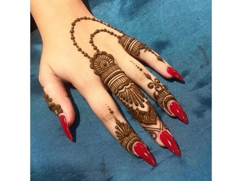 Jewelry finger mehndi design