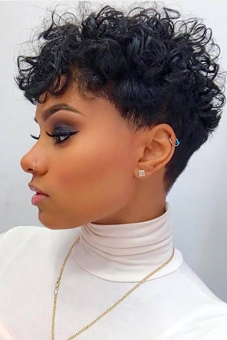 Curly Hairstyle with a Nape Undercut: