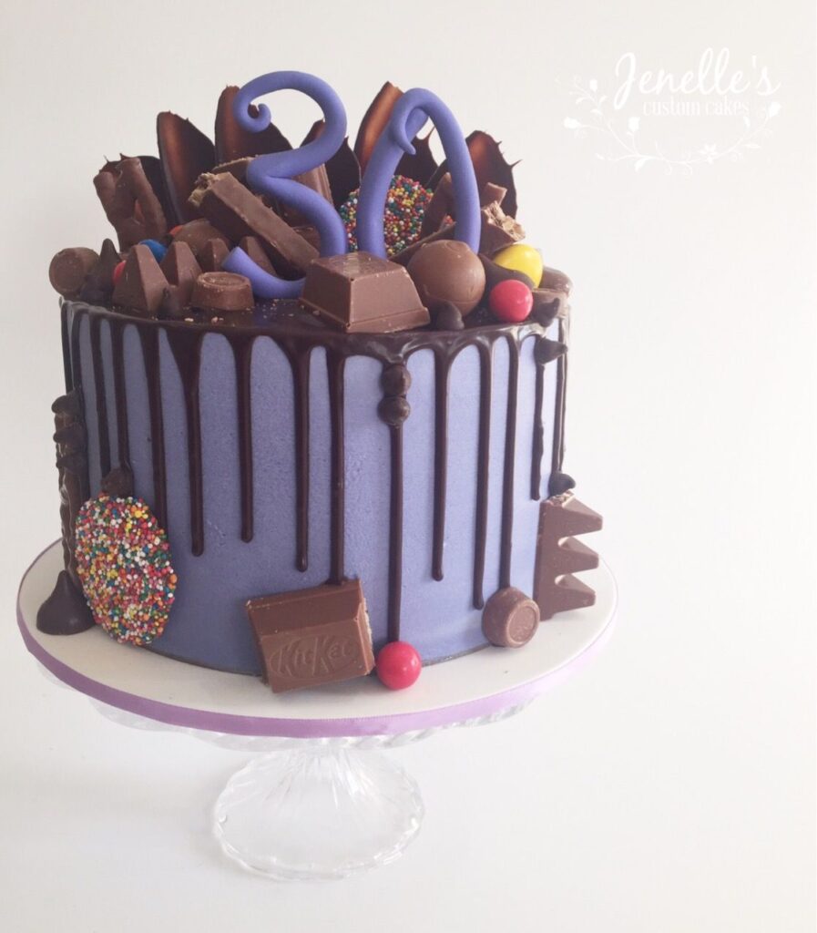 Chocolate lavender cake