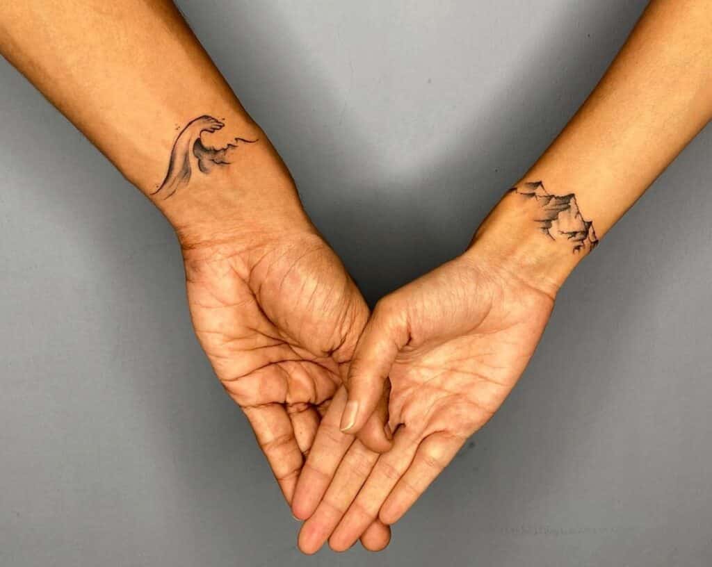 Matching tattoo designs