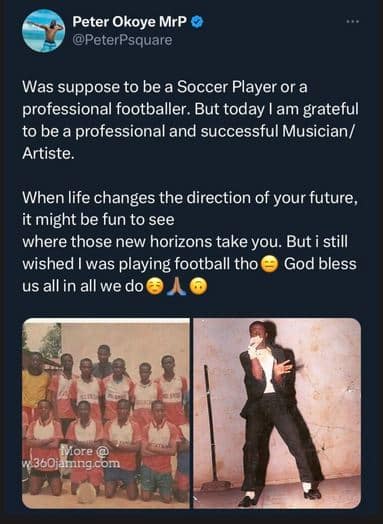Football was what i always wanted - Peter Okoye| Battabox.com