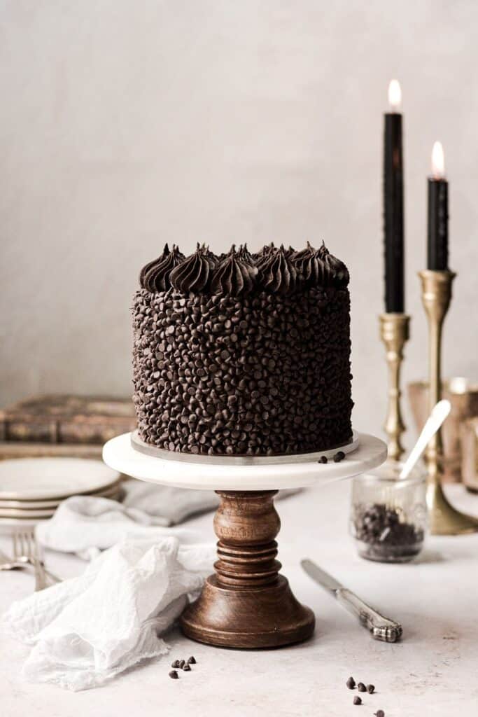 Truffle chocolate chip chocolate cake design