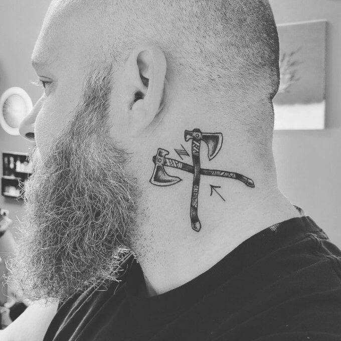35 Spiritual Cross Neck Tattoos
