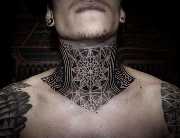 29 Neck Tattoos Designs for Men