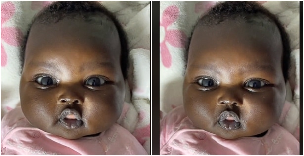 Doll Baby- Incredible video of uniquely beautiful baby with big eyes and dark skin takes the internet by storm |Battabox.com