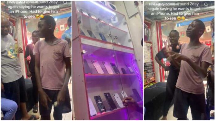 Nigerian boy with N200 asks for Gold iPhone, seller laughs hard